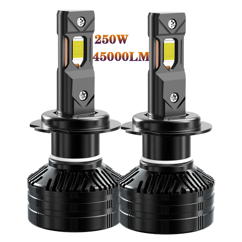 YF 6000K IP68 250 watts Auto Lighting accessories H4 H7 H11 9005 9006 CANBUS EMC Auto Bulbs 45000 LUMENS Car LED Headlight kit