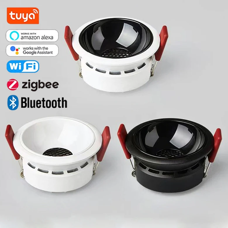 Hot sales dimmable 0-10v ceiling light spotlight anti glare led downlight 240v 24v tuya zigbee wifi smart led recessed downlight