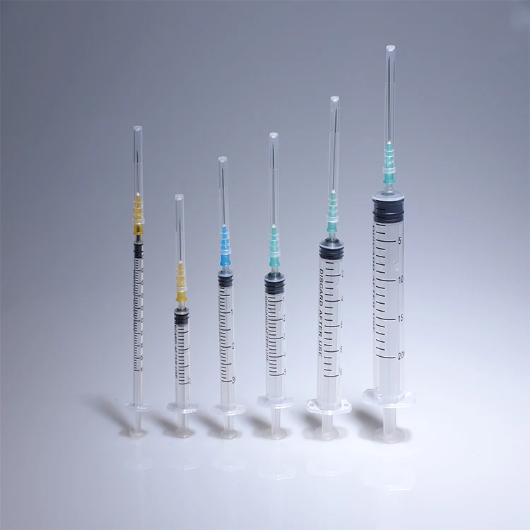 Wholesale High Quality Luer Lock and luer slip Disposable Medical Syringe  1ml/cc 2ml 3ml 5ml 10ml 20ml 50ml 60ml Syringe