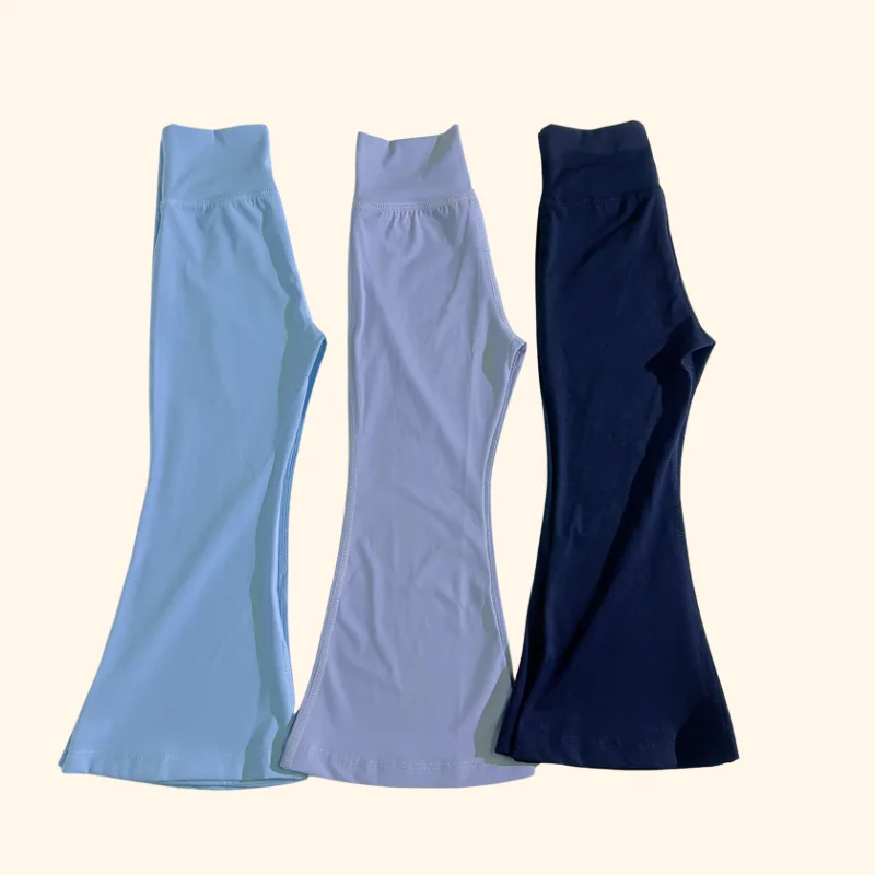 High quality girls full length fitness sport yoga pants workout kid gym stretch legging tie dye flared leggings for kids