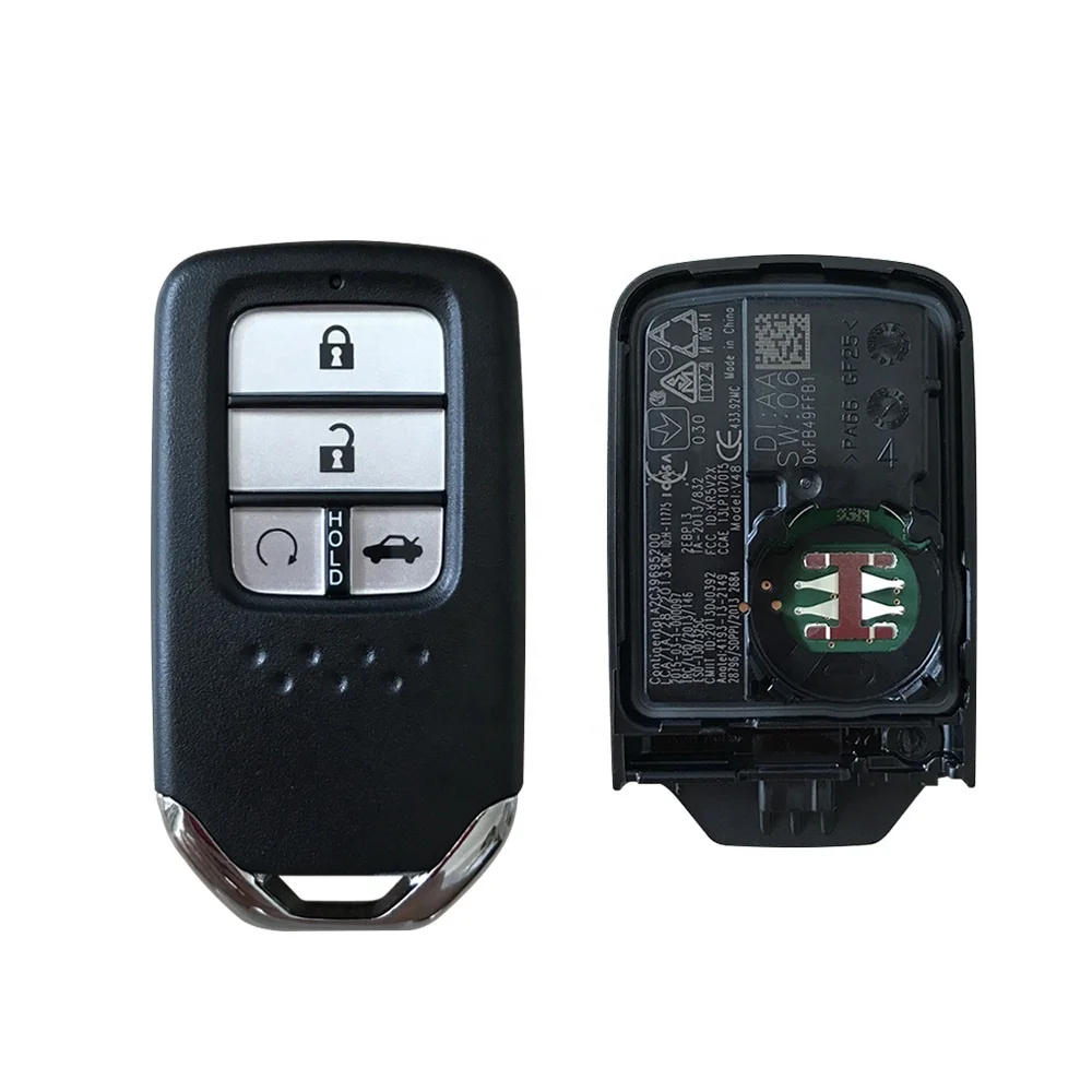 4 Button Smart key car remote control For New Civic 433Mhz 47 Chip Transponder FCC ID 72147-TEX-Z01
