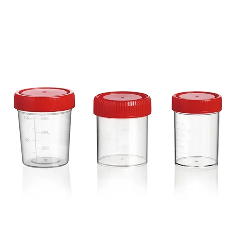 Disposable Lab Sterile Urine Test Cup Container 60ml 100ml 120ml Urine Sample Cup