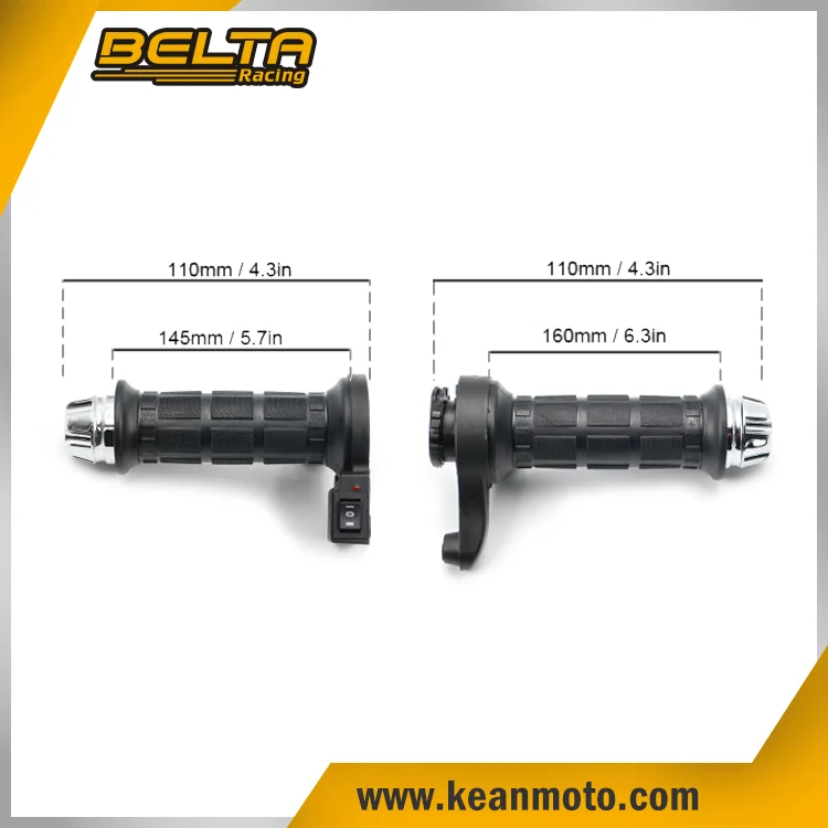 BELTA Motorcycle Heated Grips Electric Warmer Heated Handle Grip For 22mm-25mm Handlebars KXL-601N