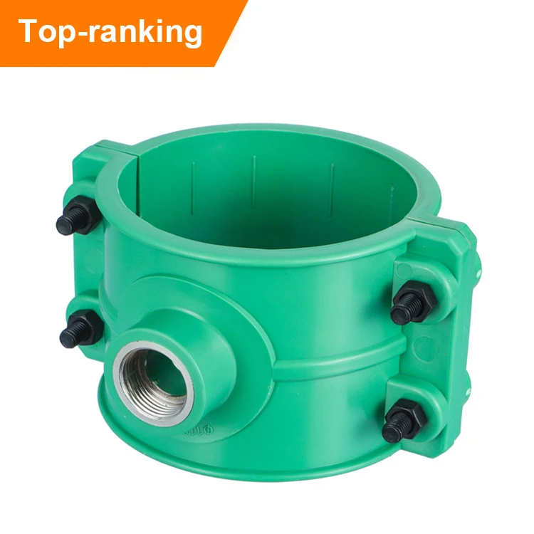 Hot Selling lrigation Accessories Green Black Color Clamp Saddle PP Fittings