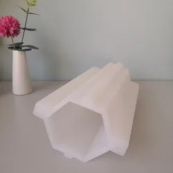 1151 DIY hexagonal oval love column tube embedded 3D silicone soap mold