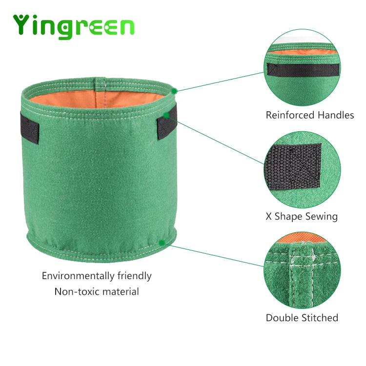 Outdoor Garden Handle 2 3 5 10 Gallon Thicken Vegetable Flowers Plant Grow Bags Nursery Pots