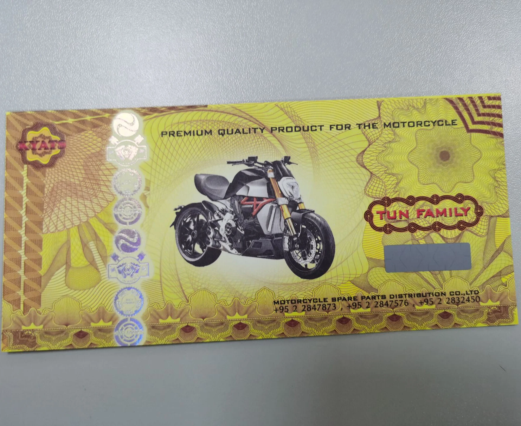 laser hologram stamp scatch off lottery ticket