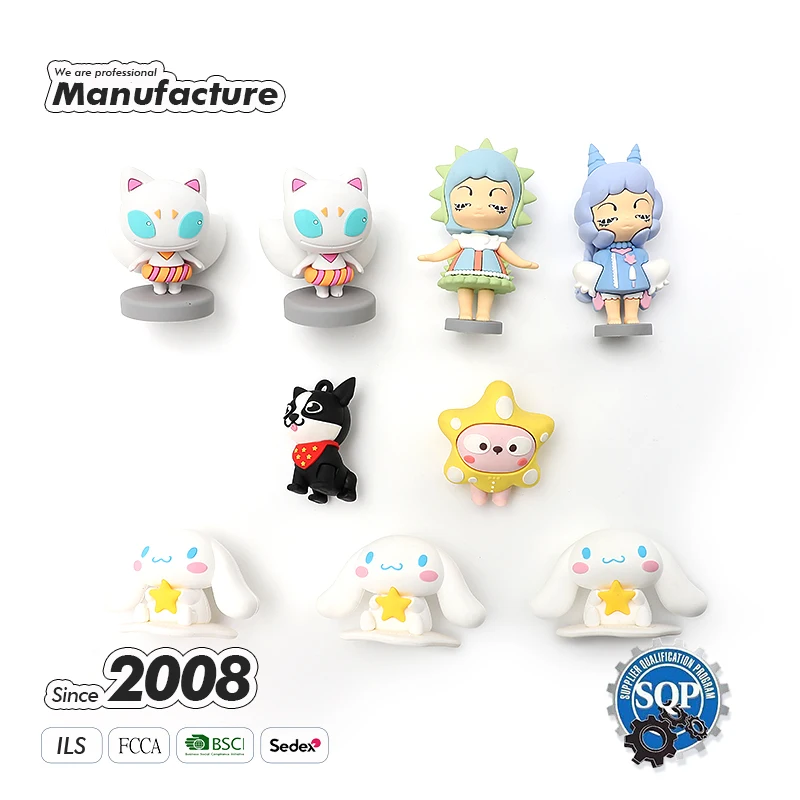 Low Price Wholesale 3D PVC Kids Toy Stand Action Figure Custom Cartoon 3D PVC Figures And Dolls Silicone Figures