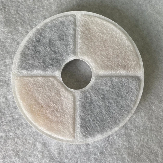 wholesale Smart pet water dispenser floret circular filter element coconut shell carbon resin cotton mesh