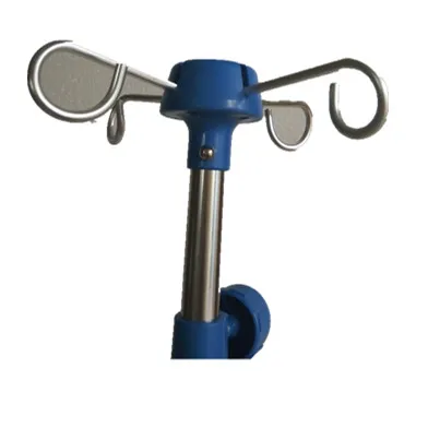 portable High quality Stainless steel infusion IV pole stand with 5 brake
