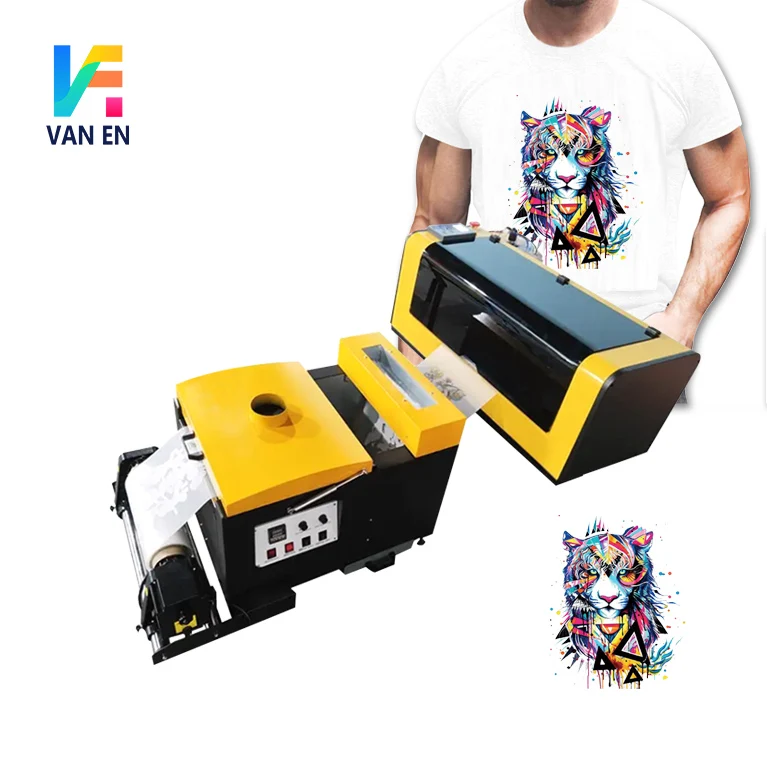 Изготовленный на заказ 24 дюйма 60 см I3200 L1800 Xp600 Epson цветная футболка A1 A3 Dtf печатная машина с шейкером и сушилкой