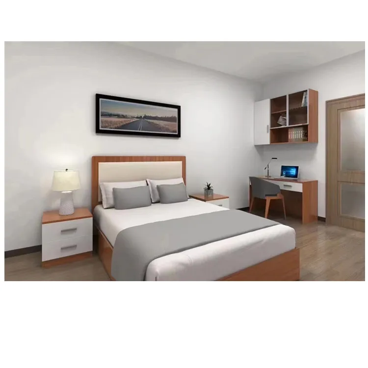 Hotel Project Modern Bedroom Hotel Bed Set Apartment Furniture