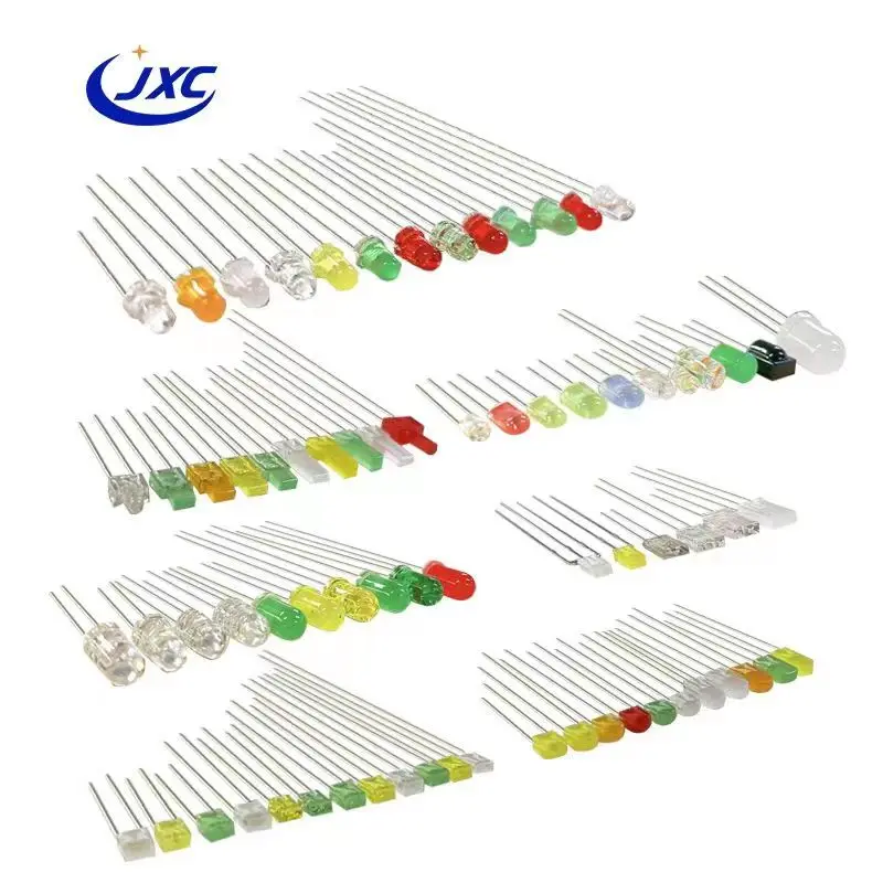 Through Hole White Red Green Blue Yellow Amber RGB 1.8mm 3mm 5mm 8mm 10mm 546 504 Round Straw hat Oval Dip Led Chip Diode