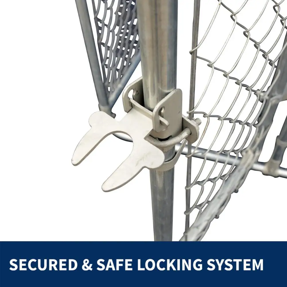 
Galvanized Chain Link Kennel Chicken Walk-in Run Enclosure Rabbit Hutch Poultry Coop Duck House 