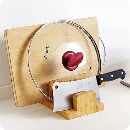 Eco Friendly Bamboo Cutting Board Rack Home Organizer Kitchen Organizer