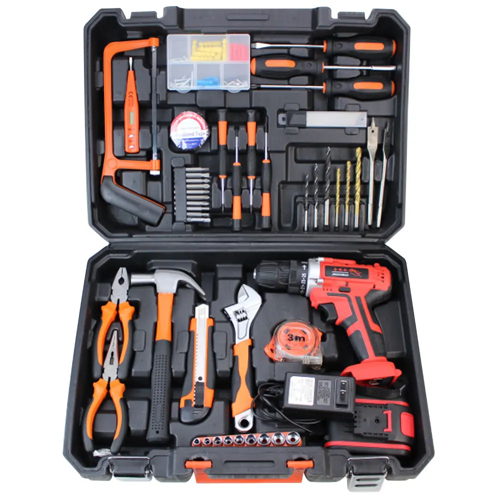 Household hardware tool set electrical maintenance combination manual impact drill set