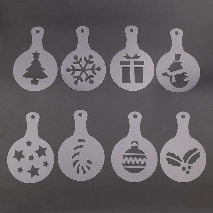 Кофейная молочная пена спрей шаблон Набор пластиковая печать Гирлянда плесень