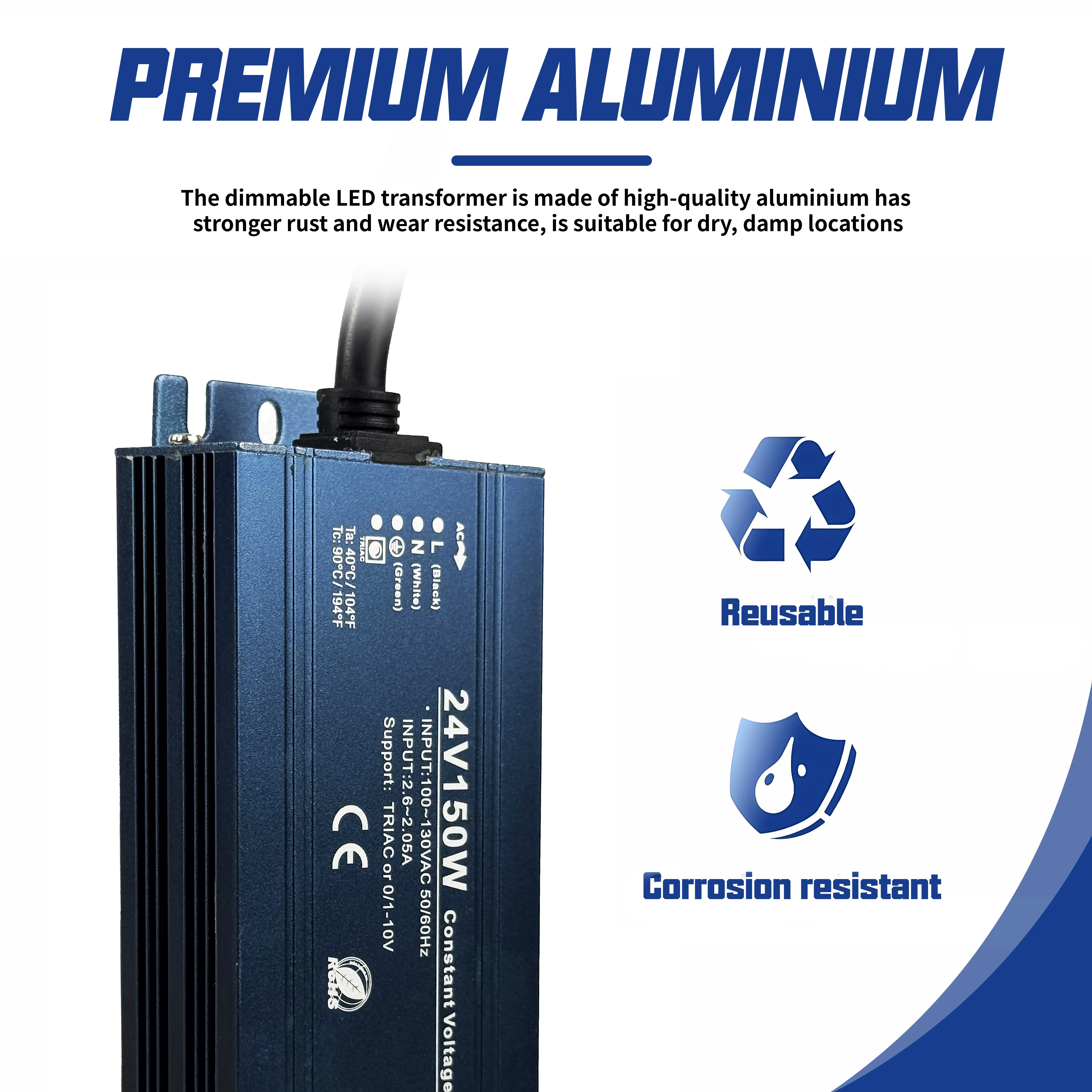 Wholesale Dimmable Ip67 Led Driver Triac Resistor Dim Constant Voltage 12V 24V Led Lighting 0-10V PWM 1-10V Dimmable Led Driver