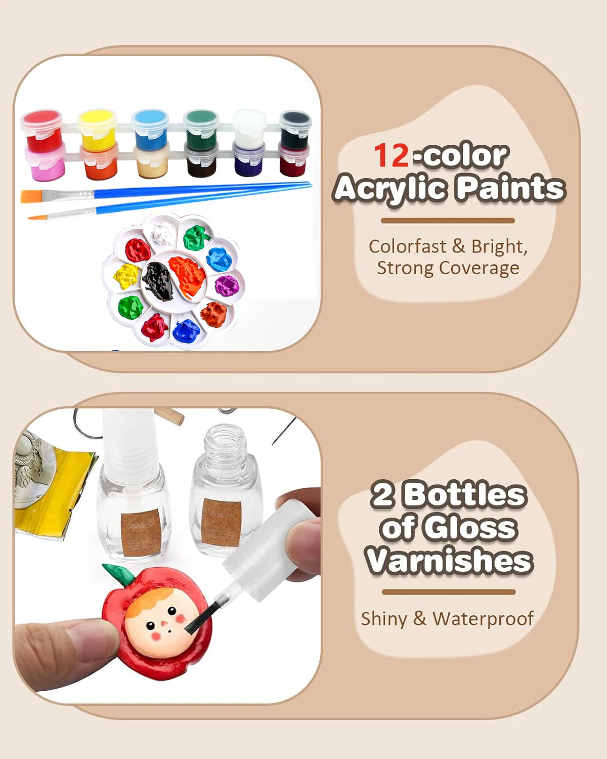 Clay Pottery Kit DIY Pottery clay Kit - Make Your Own Air Dry Clay Projects At Home with full set tools paint instructions