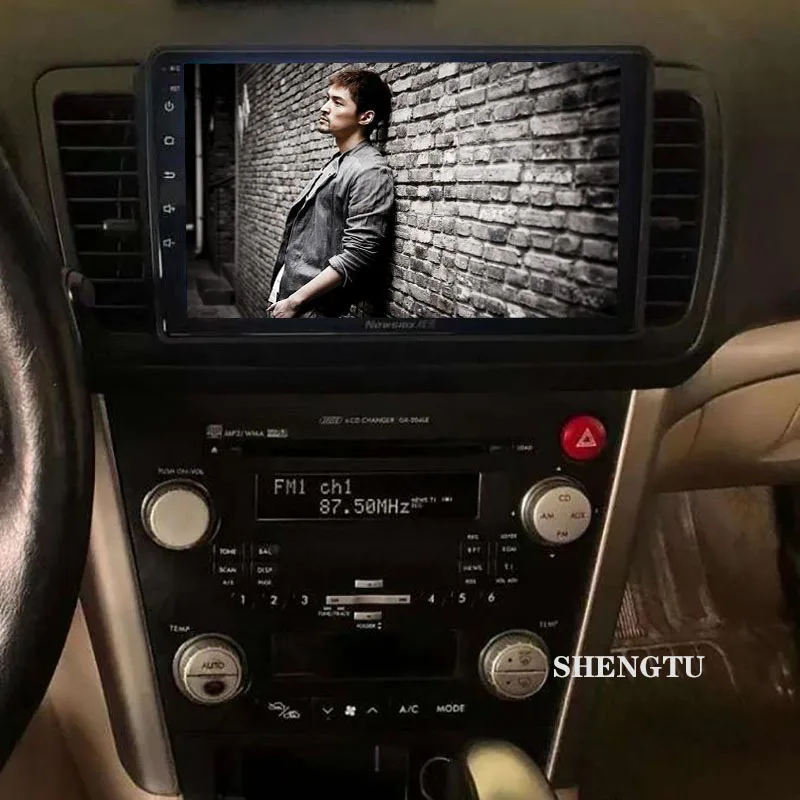 SHENGTU new 10 9 inch 2din car video android system mini tv for car  audio dvd tuner bt mp3 MP5 for SUBARU Legacy 2003-2009