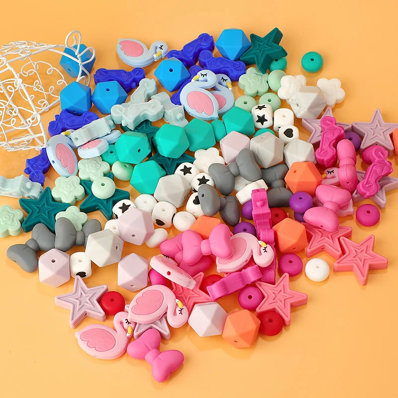 Силиконовые бусины для прорезывания зубов различных форм для изготовления ювелирных изделий