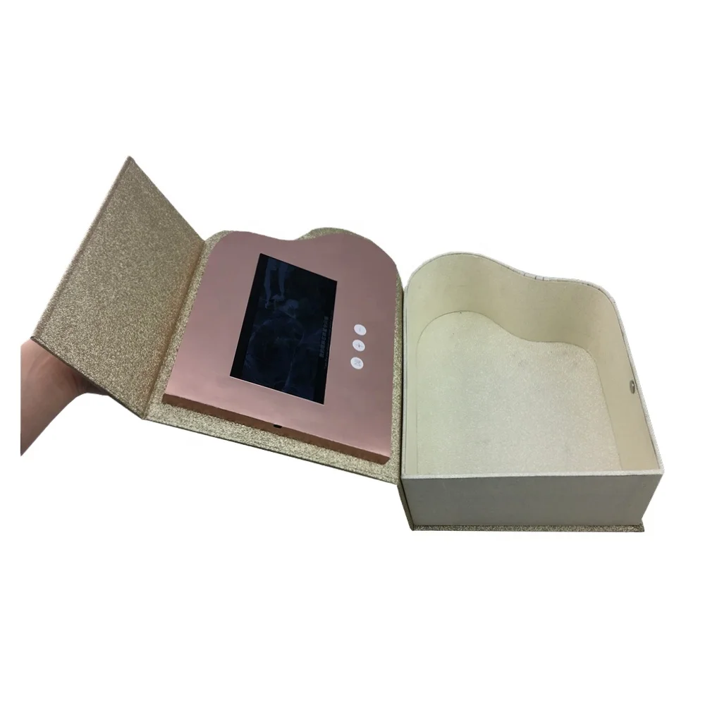 Промо реклама A5 7-дюймовый электронный каталог карты ЖК-экран видео поздравительной брошюры для свадебных приглашений