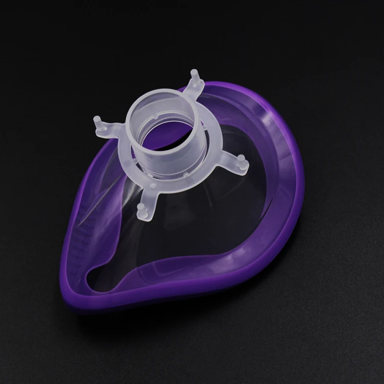 Gas Valve Up Disposable High Quality PVC And Silicone Rotational Inflatable Anesthesia Face Facial Oxygen Breathing Mask