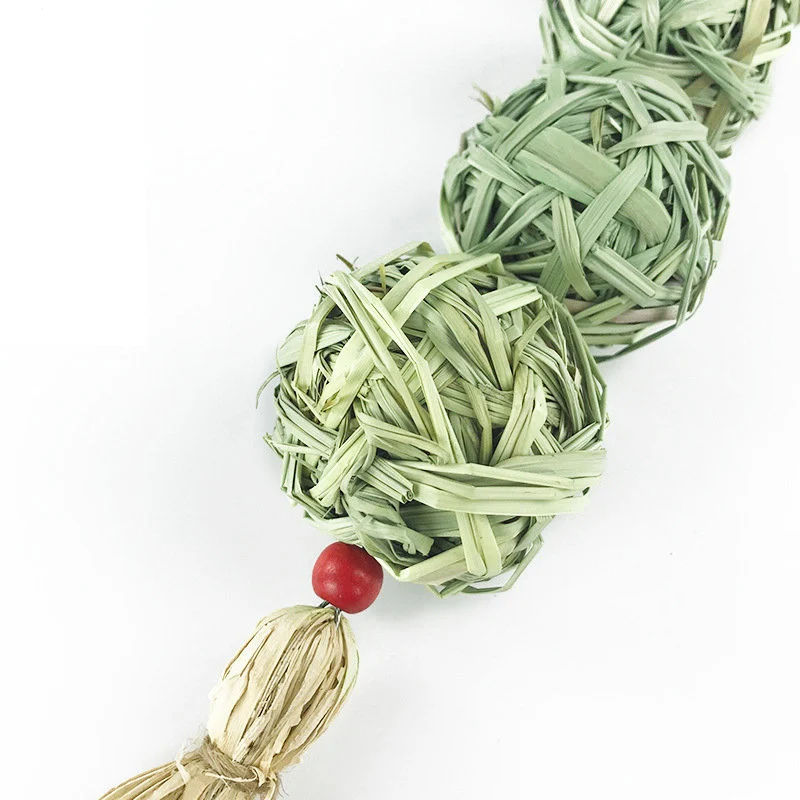 Кролики подвесные травяные шарики Морковные тканые жевательные игрушки прочные прорезывательные для игры в мяч хомяк морская свинка игрушка коренной зуб