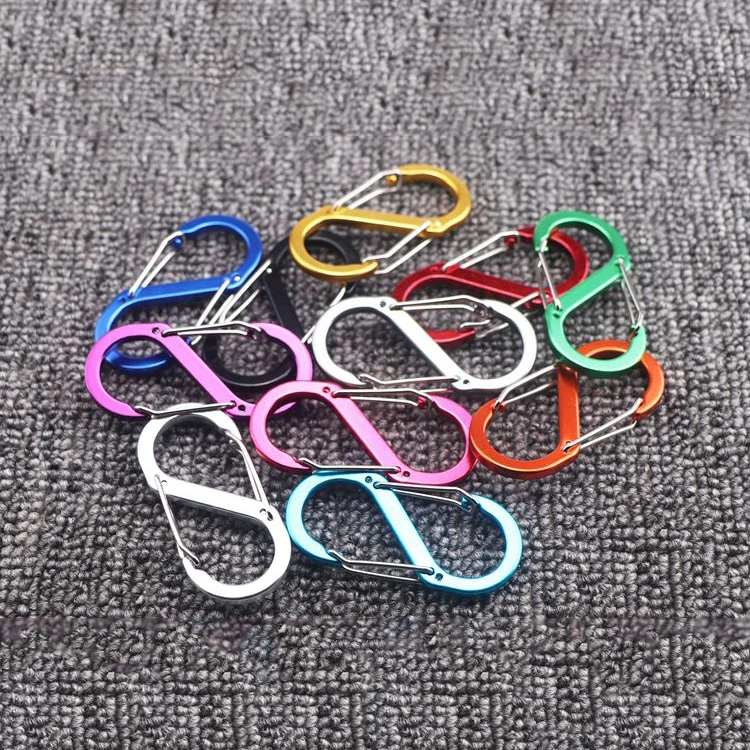 Vendors 8-shaped Snap Hook Mountaineering Safety Hook Spring Buckle Carabiner Aluminum Buckle Metal Climbing Carabiner Hook