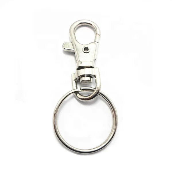 Hardware Metal Lock Key Ring With Swivel Lobster Clasp Snap Hook