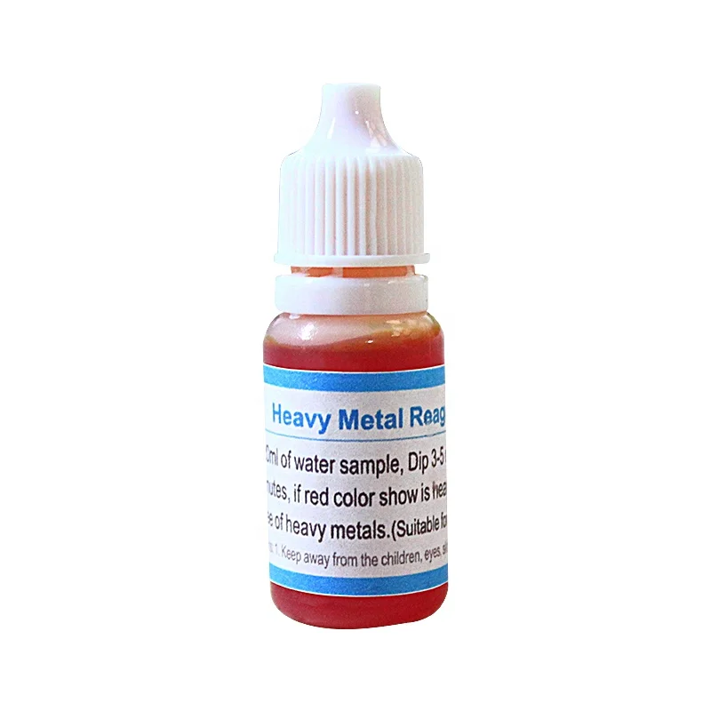 
Latest Heavy Metal Reagent drops in 10 ml bottle to test water quality. 