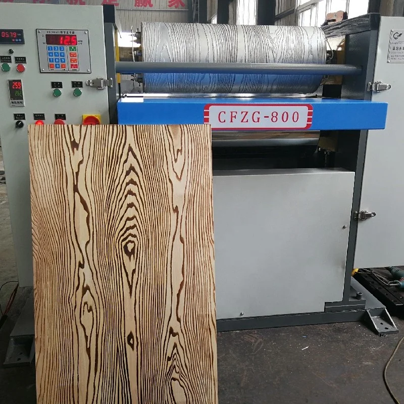Wood Grain Texture Forming Roller Mold Solid Wood Embossing Machine For Mdf Board Plywood