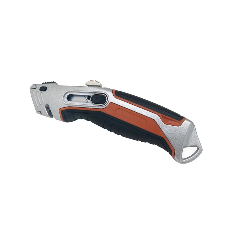 Safety utility knife heavy duty quick change blade with safety lock button auto retractable knives SK5/SK2 blade