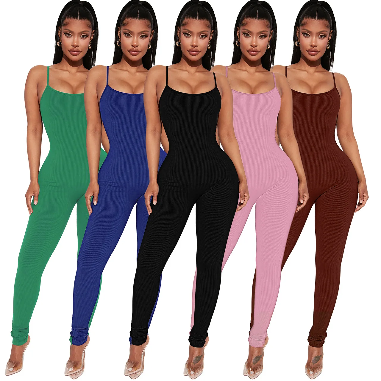 Womens clothing Summer new thread sling hip lifting beauty back one-piece gym fitness sets