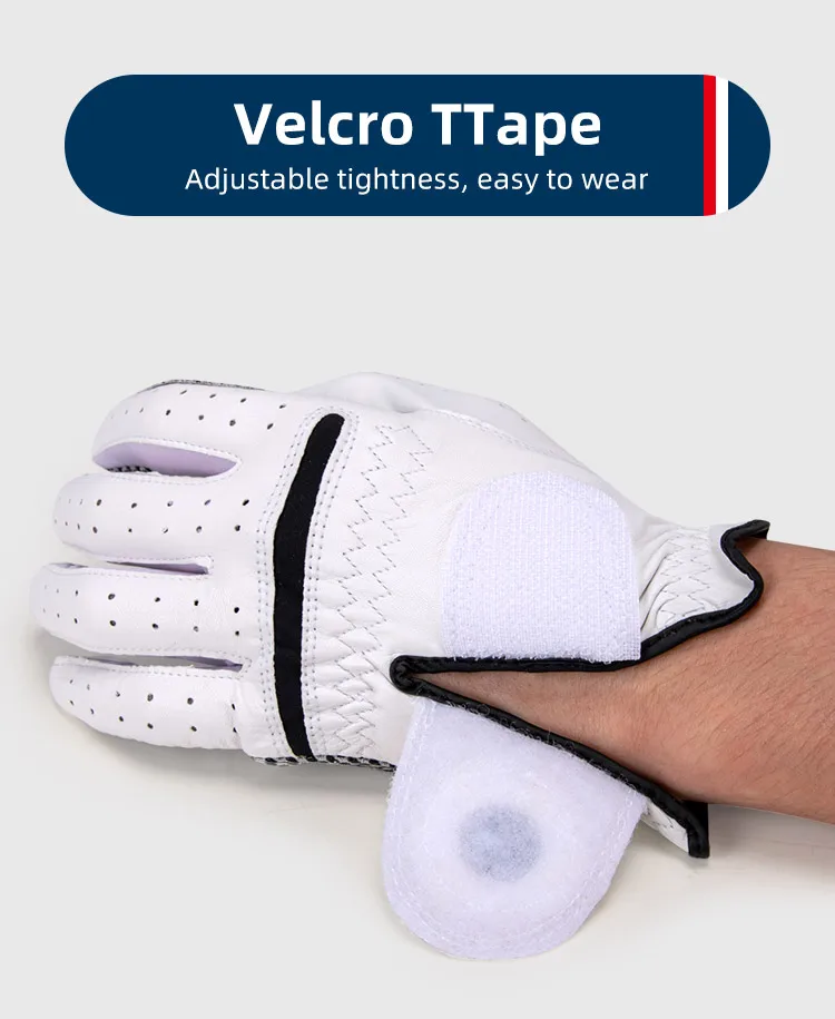 PLAYEAGLE Mens Cabretta Leather Golf Gloves Left Hand