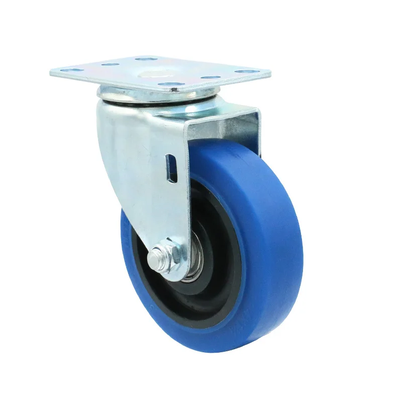 4inch heavy duty esd blue 100 mm swivel tpr caster wheel