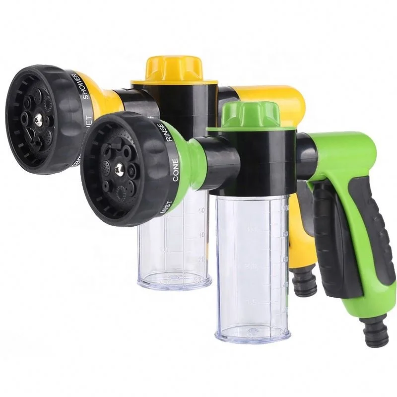 Garden Water Hose Foam Nozzle Soap Dispenser Gun Foam Sprayer for Car Washing Pets Shower Plants Watering