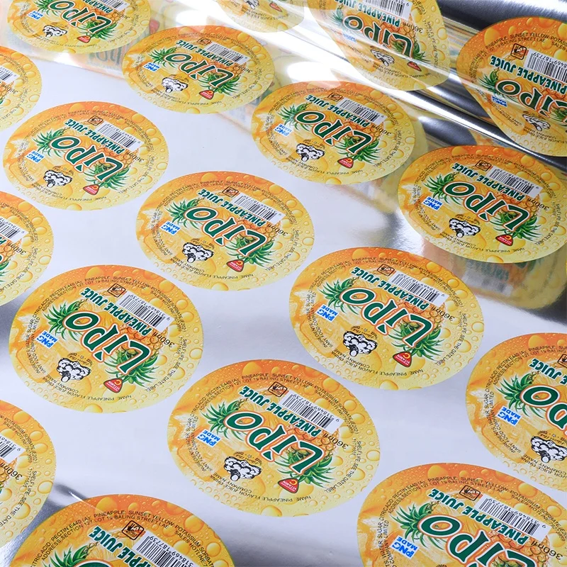 bubble tea seal film customised logo boba  milk tea cup sealing film roll boba sealer film