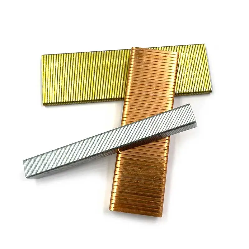 14mm Zinc Brass Plated Galvanized Steel Staples