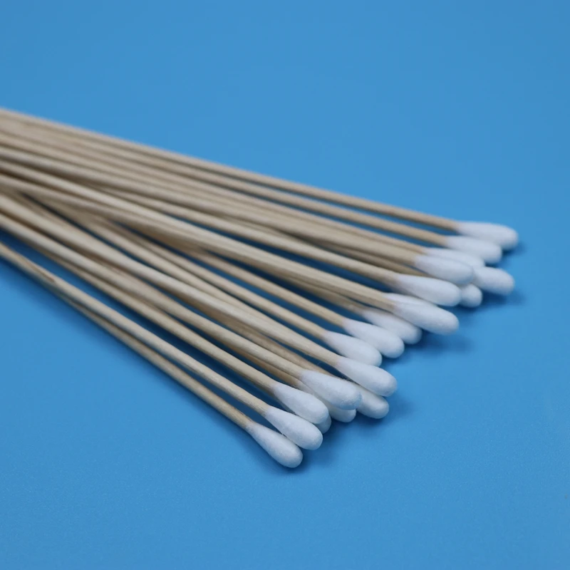 6 дюймов биоразлагаемые деревянные палочки ватные Qtips ежедневное использование аппликатор для ватных палочек