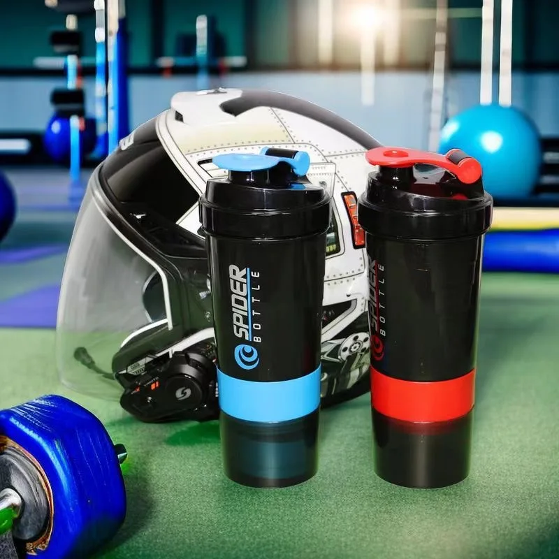 New 500ml Fitness Shake Cup Gradient Soft Painting Plastic Water Bottle With Straw& Time Marker Bpa Free Spring Cup