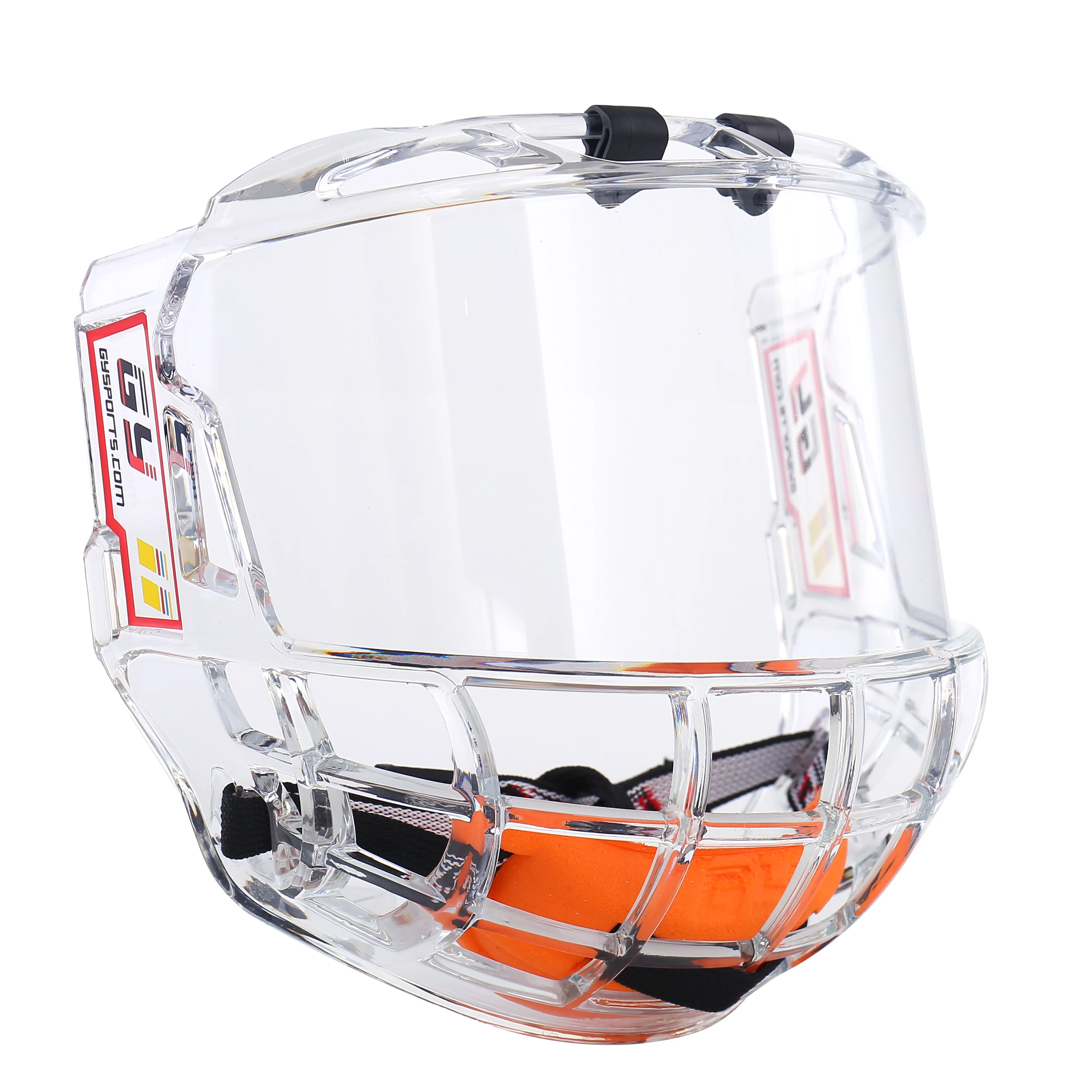Polycarbonate Full Face Clear Anti-fog Ice Hockey Helmet Shield Bubble Face Shield for Senior