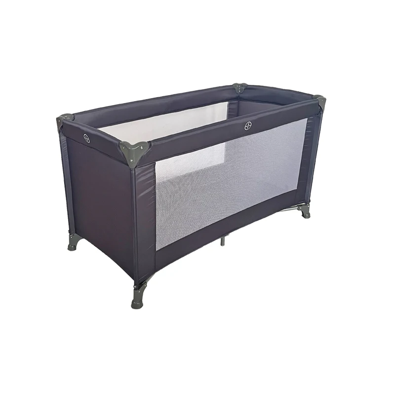 Baby Playpen Basic Cheap Travel Cot Baby Crib Grey