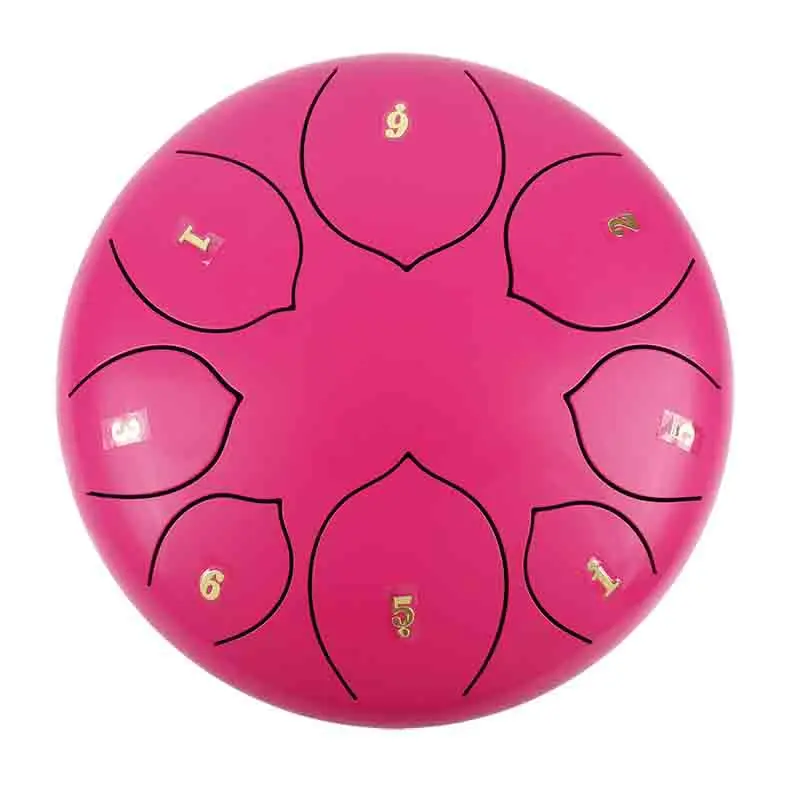 SUXINRU Supply high quality and low price pink 8 inches 8 tongues Tank Handpan  drum toy  Steel tongue drum