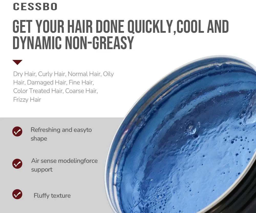 150g Hair Wax Private Label Stock Goods Organic Natural Best Elegance Perfume Strong Hold Pomade Styling Turkey Mens Hair Wax