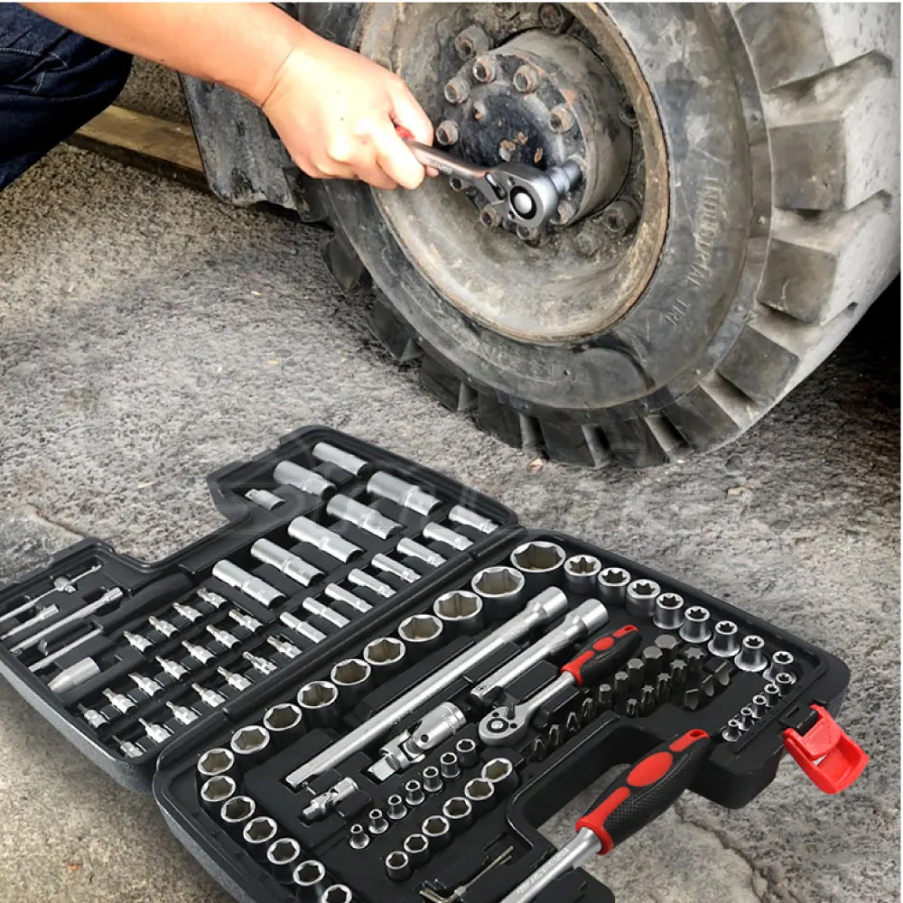 Professional Germany High Quality 108 Pcs Chrome Vanadium Tool  Socket Set  Screw Bit