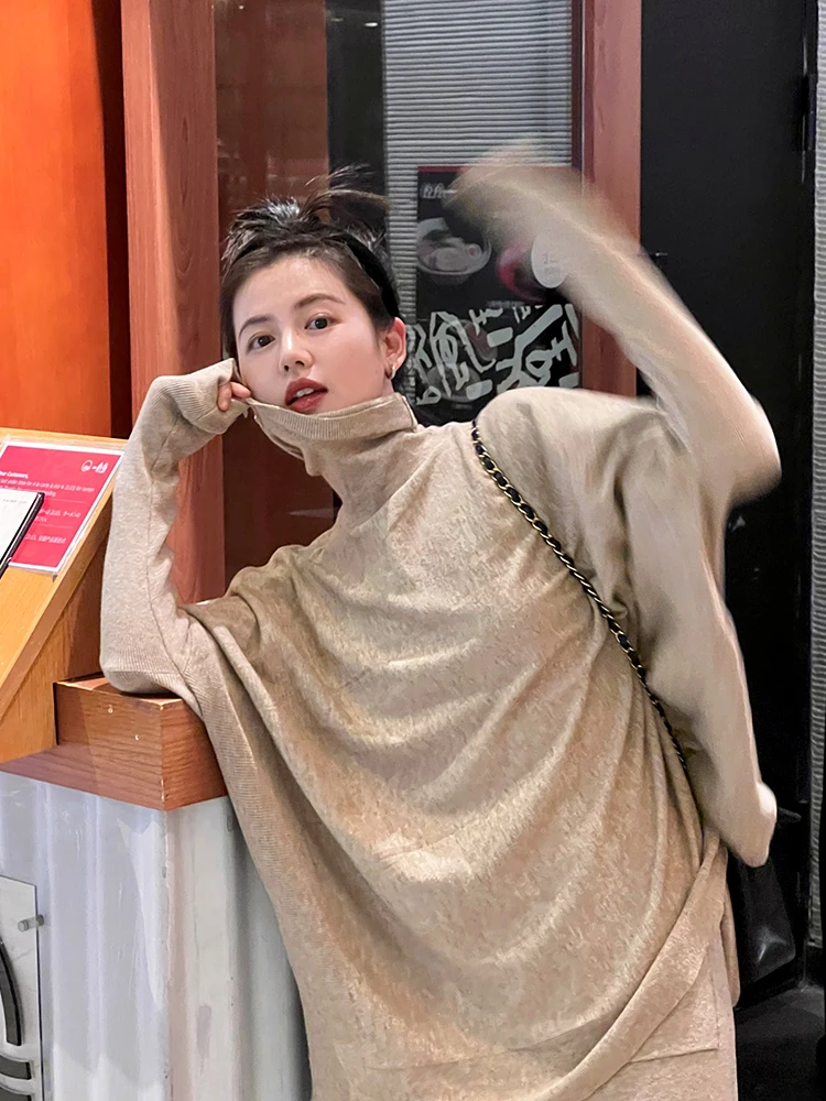 Relaxed and plaid Two Piece Sweater New Lazy Knitted Sweater High Waist Casual Wide Leg Pants Suit