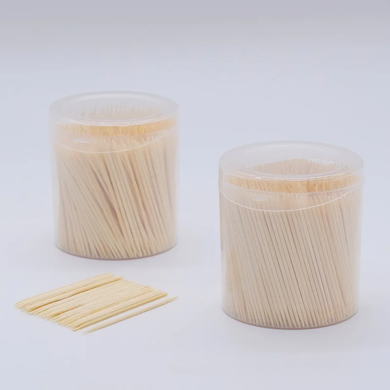 Зубочистка 2,0 мм * 65 мм китайская 100% Бамбуковая мята Ароматизированная деревянная зубочистка