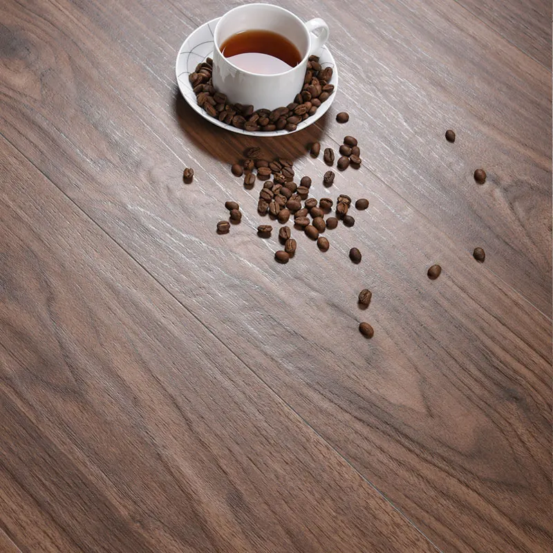High quality Durable Dark Brown Matte Finish Walnut Design Glazed Rectified 200*1200 Non-Slip Wood Look Porcelain Floor Tile