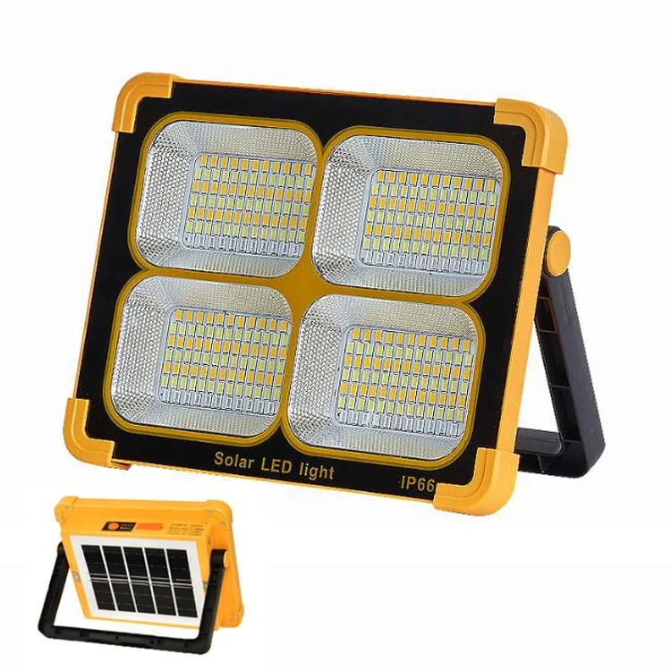 Garage Warehouse Sports Stadiums Camping Working Lighting 100W Emergency Portable Solar Floodlight Rechargeable Led Flood Light